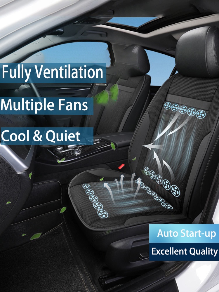 Car Seat Fan, Cool Car Accessories Fan, Car Seat Ventilation Fan, Black 